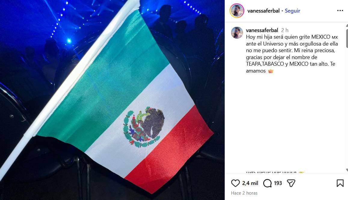 La mamá de Fátima Bosch le dedica un mensaje ante de que iniciara Miss Universo 2026