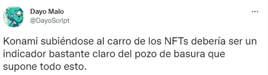 Konami NFT, comentario