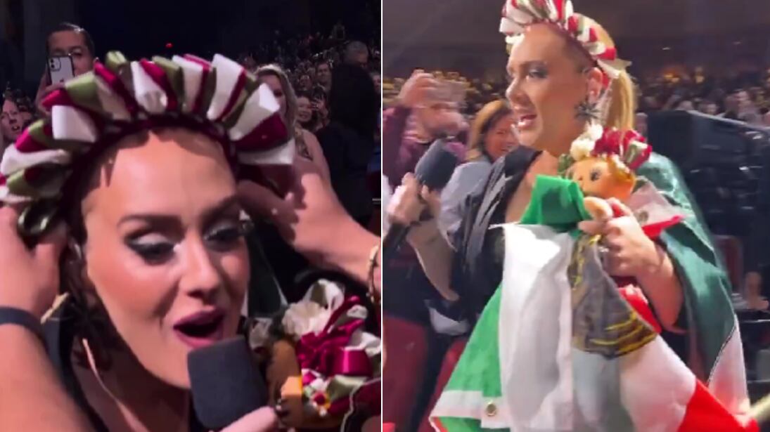 VIDEO: Adele conquista las redes con bandera y look muy mexicano durante concierto del 15 de septiembre