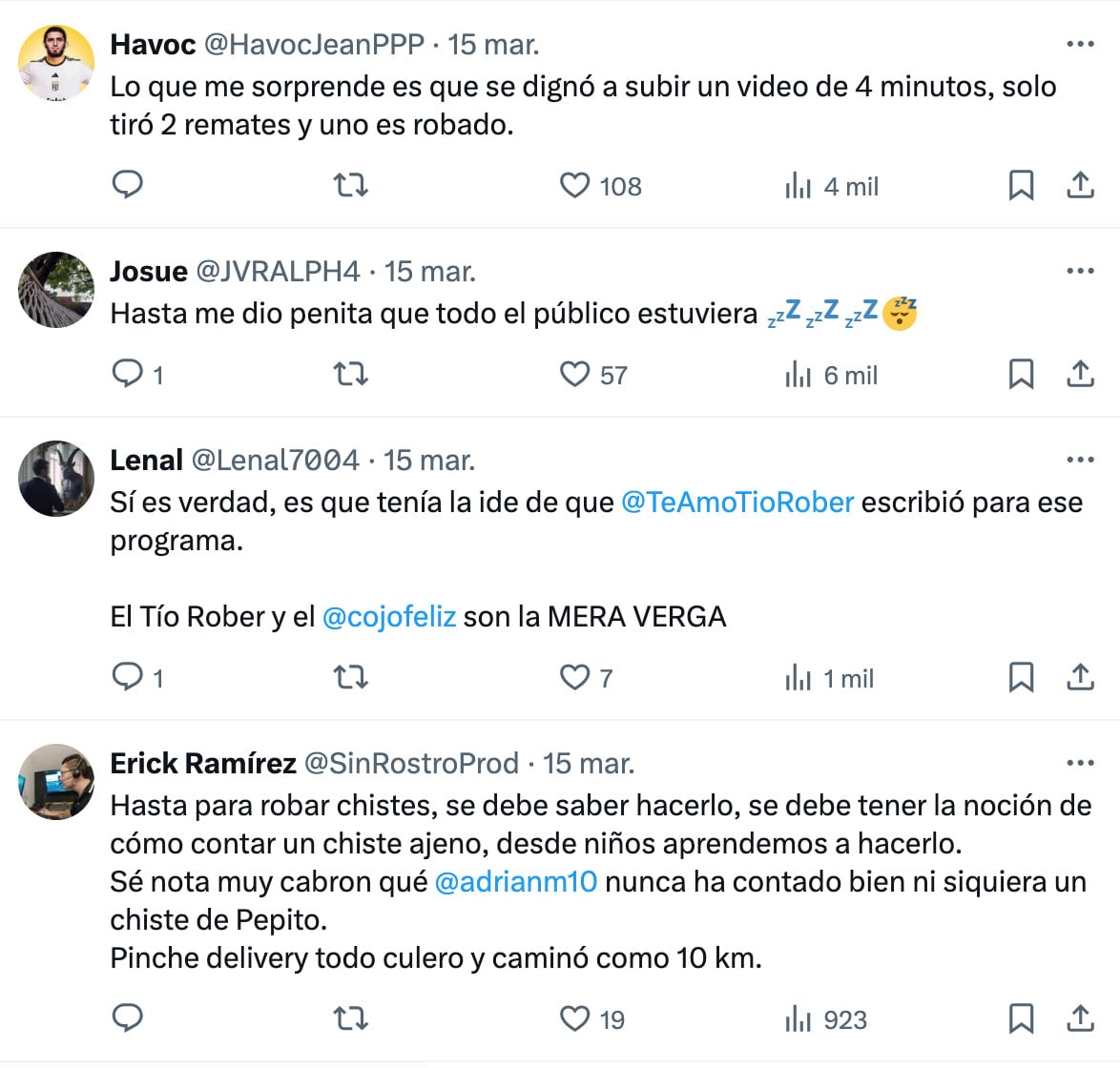 Usuarios opinan sobre los chistes de Adrián Marcelo