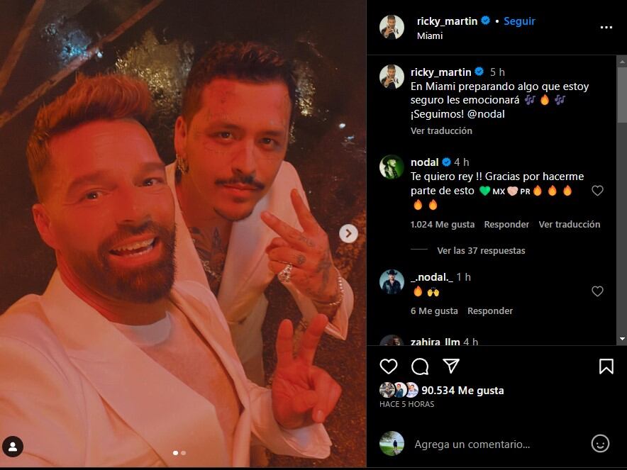Christian Nodal y Ricky Martin