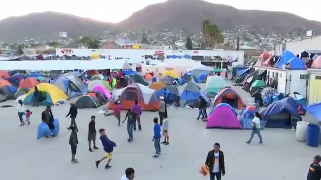 Migrantes en albergue