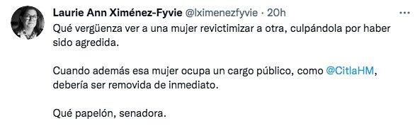 Tuit de Laurie Ann Ximénez-Fyvie