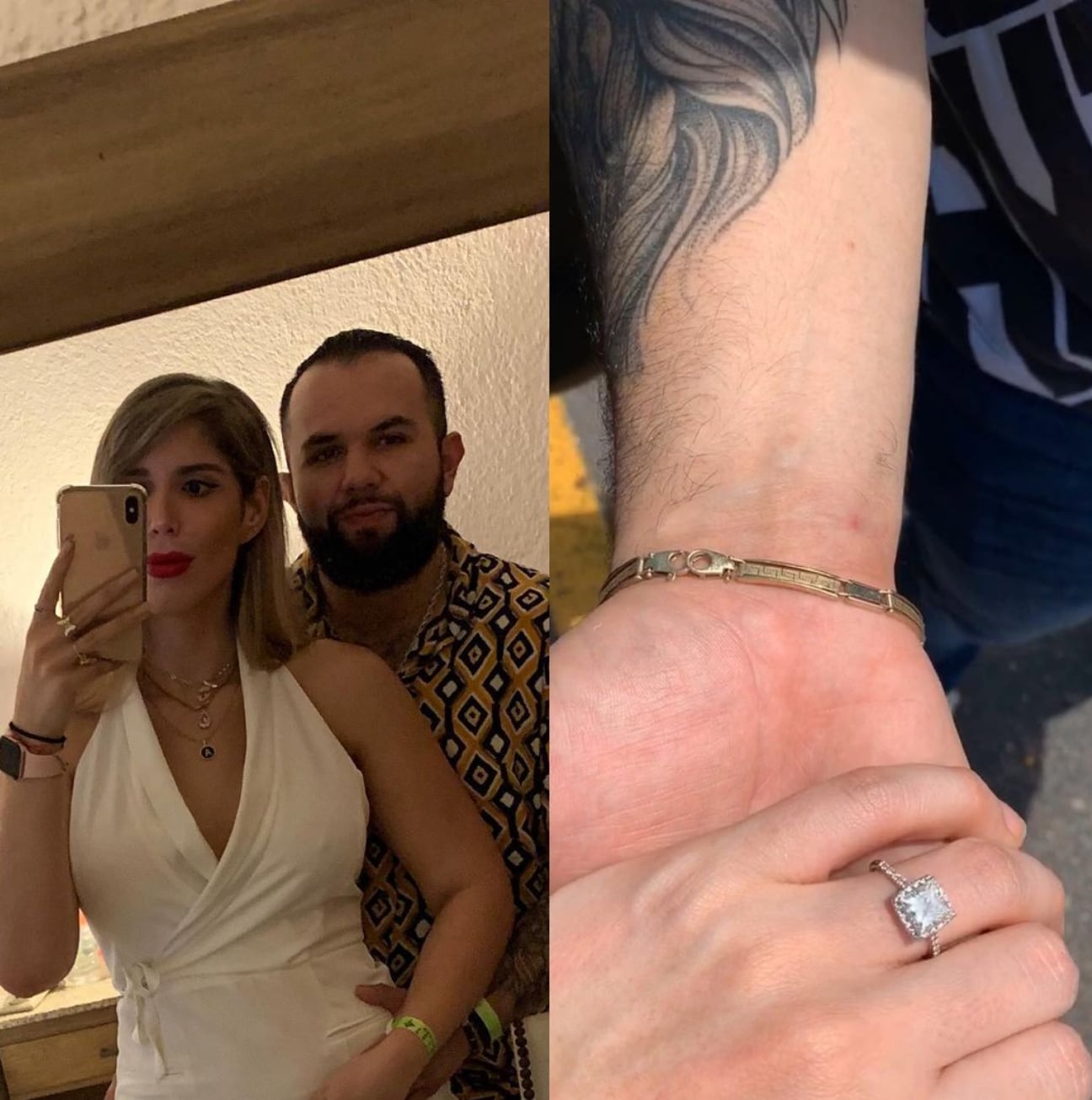 Carín León con Alejandra Esquer