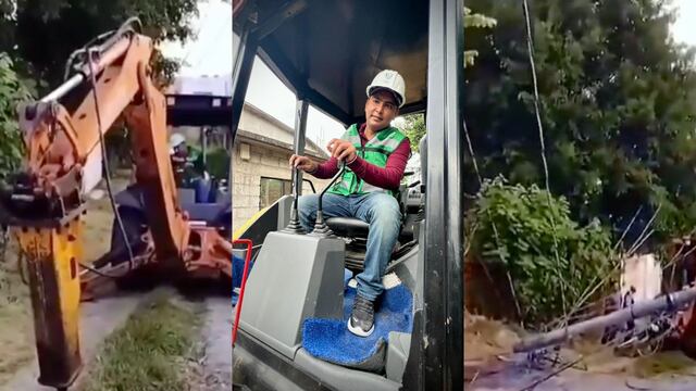 Alcalde Santos Tavares derriba poste de luz