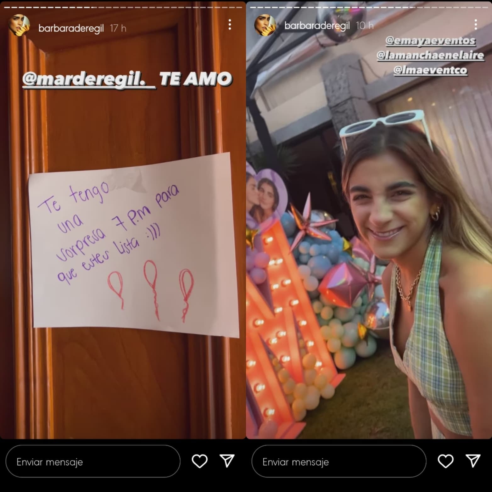 Mar de Regil sorprende a su mamá Bárbara de Regil por el 10 de mayo.