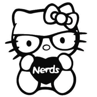 Dibujos de Hello Kitty científica para colorear