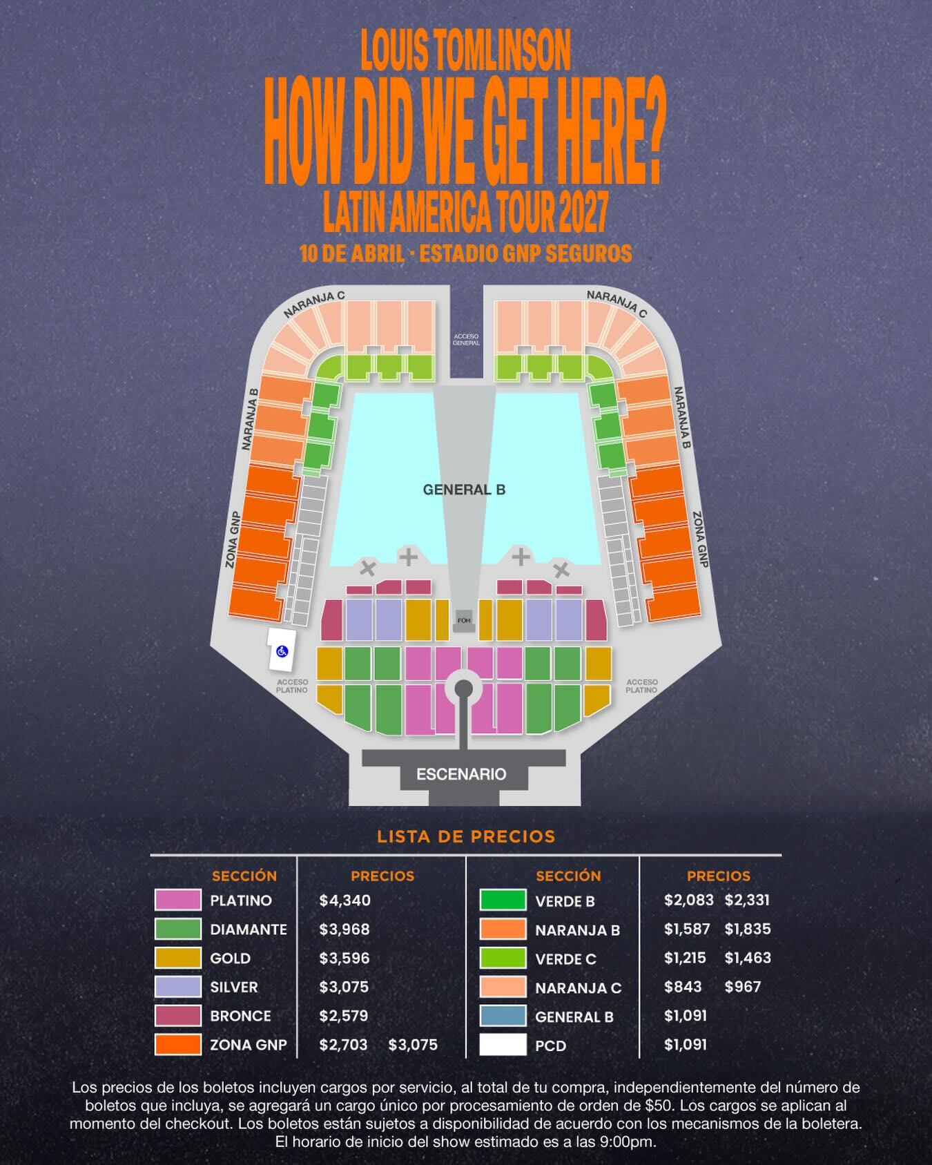 Louis Tomlinson en México 2027: precios de boletos y fecha en el Estadio GNP Seguros