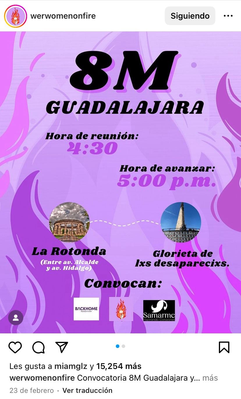 Marcha 8 de marzo 2024 en otros estados