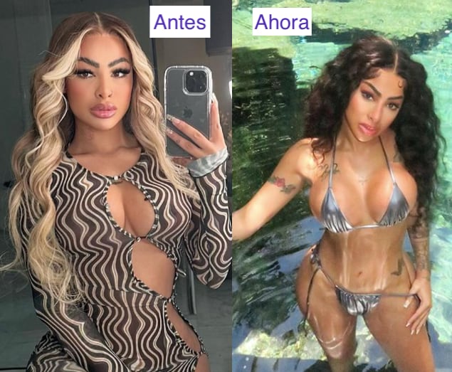 Antes y después de Yailin La Más Viral