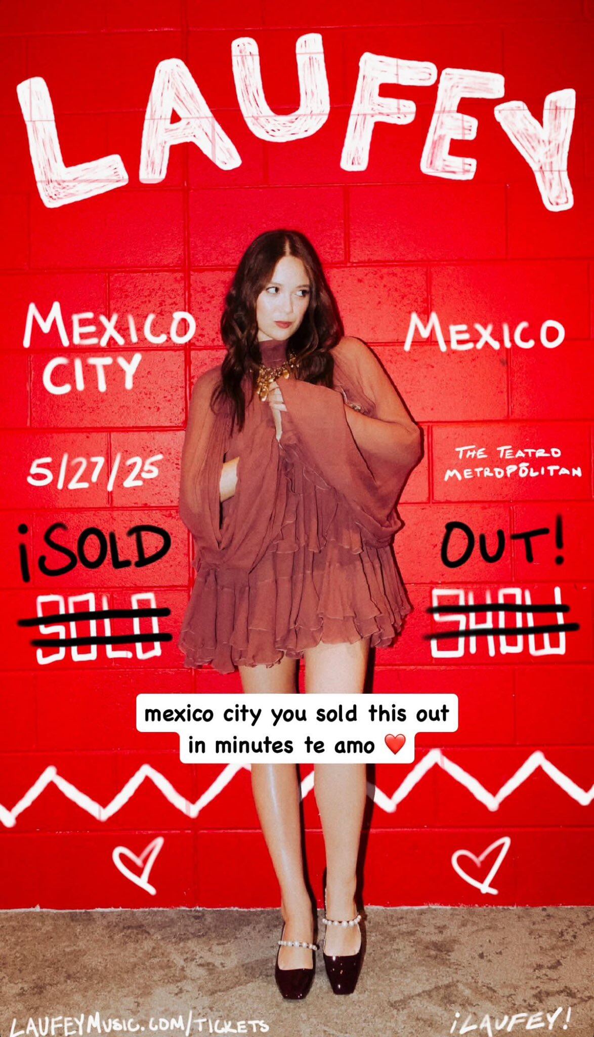 Laufey hizo sold out el 17 de abril, día de la venta general de Ticketmaster