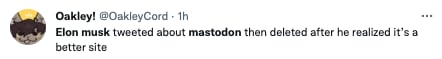 Elon Musk intenta burlarse de Mastodon