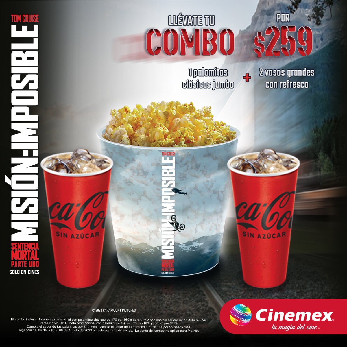Combo de Misión Imposible en Cinemex