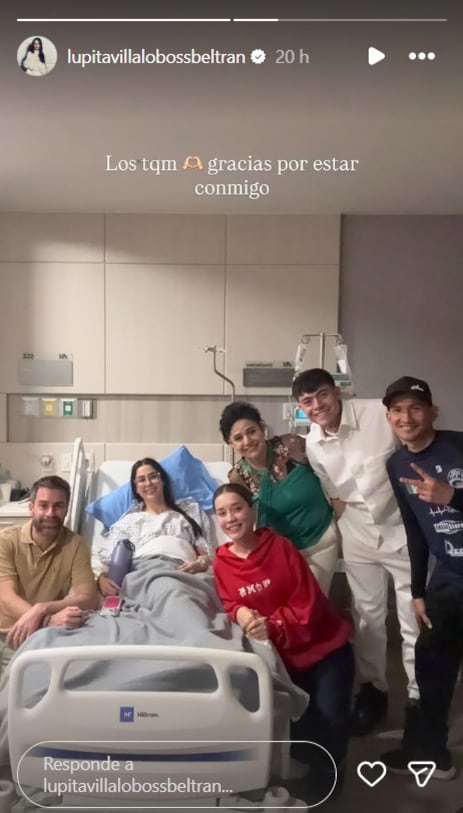 Lupita Villalobos comparte foto desde el hospital