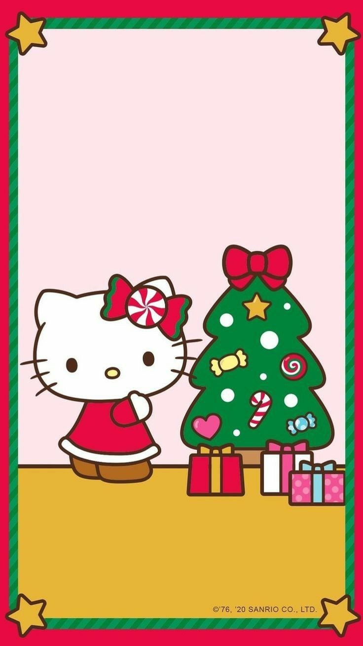 8 tarjetas navideñas de Hello Kitty para imprimir y regalar a tus seres queridos en Navidad