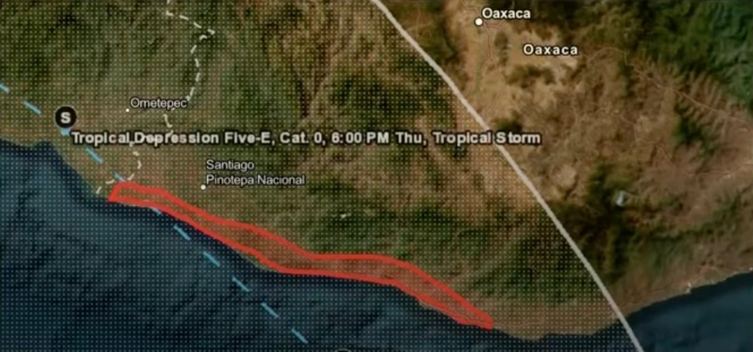 Municipios afectados por tormenta tropical Erick