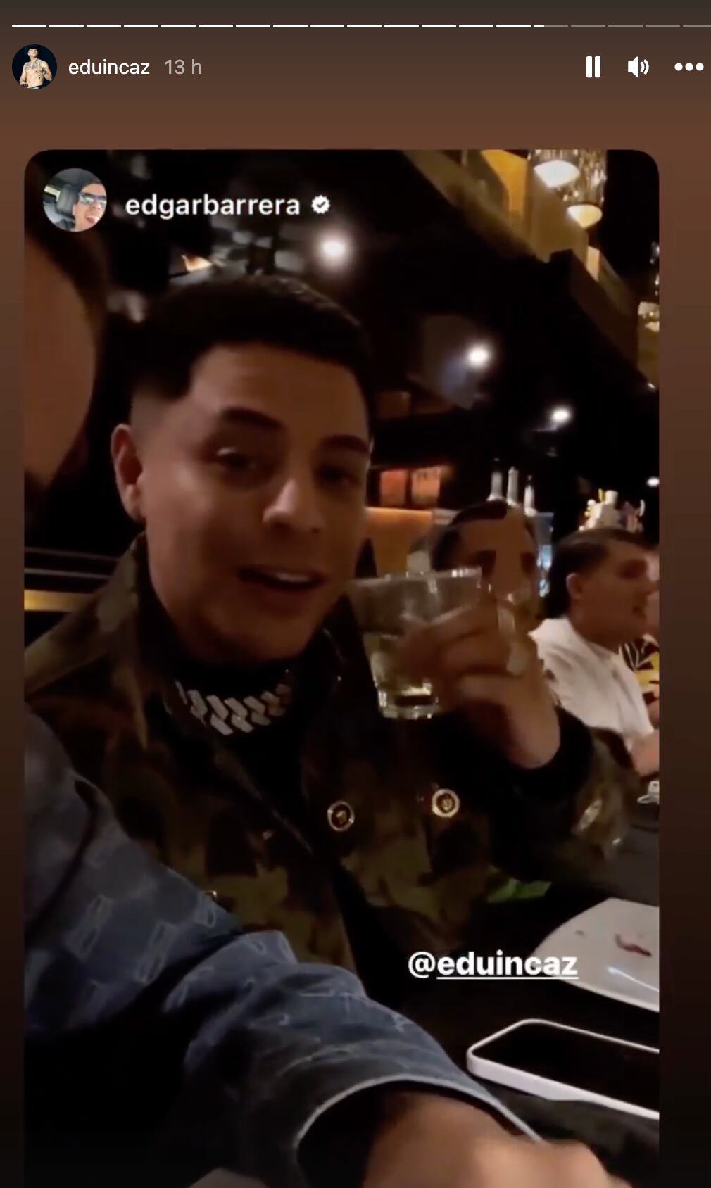 Eduin Caz se fue a celebrar el triunfo de Grupo Firme en los Latin Billboards