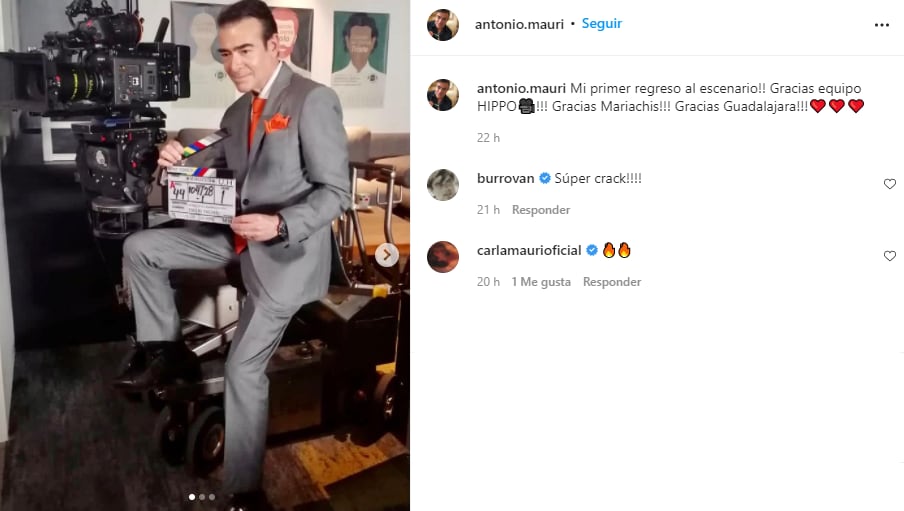 Toño Mauri regresa a actuar.