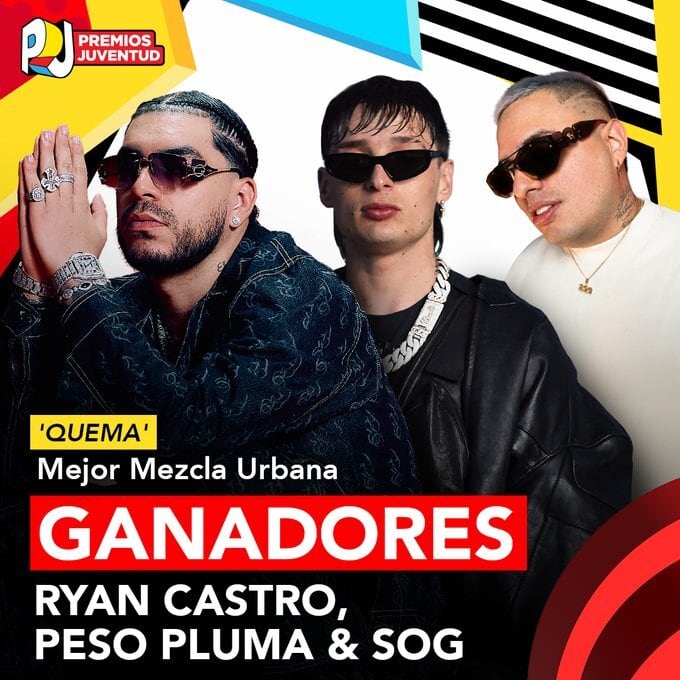 Ganador a Mejor Mezcla Urbana en los Premios Juventud 2024