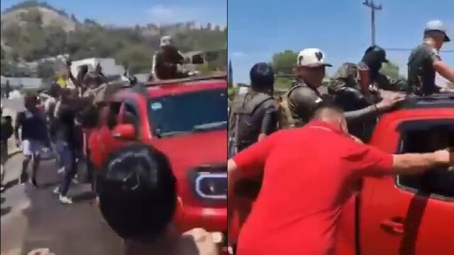 Desfilan supuestos integrantes del CJNG en Sábado de Gloria; así los recibieron en Ciudad Hidalgo, Michoacán