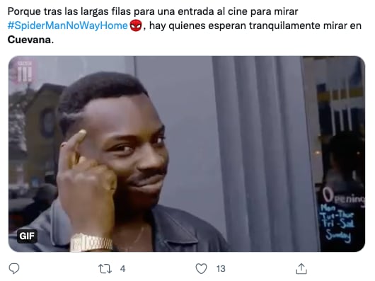 Memes sobre Cuevana tras preventa de 'Spider-Man: No Way Home'
