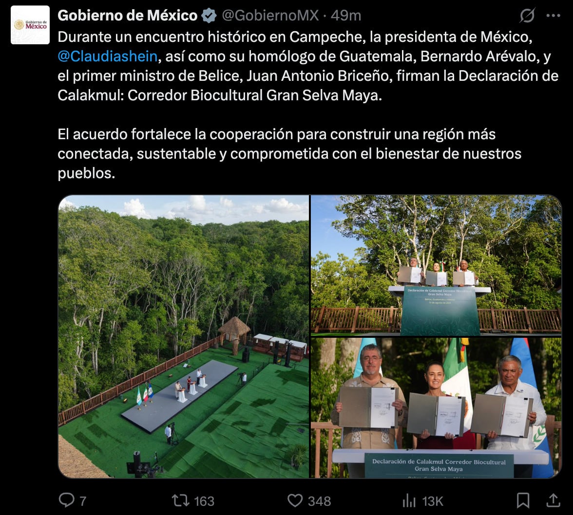 Corredor Gran Selva Maya Belice, Guatemala y México