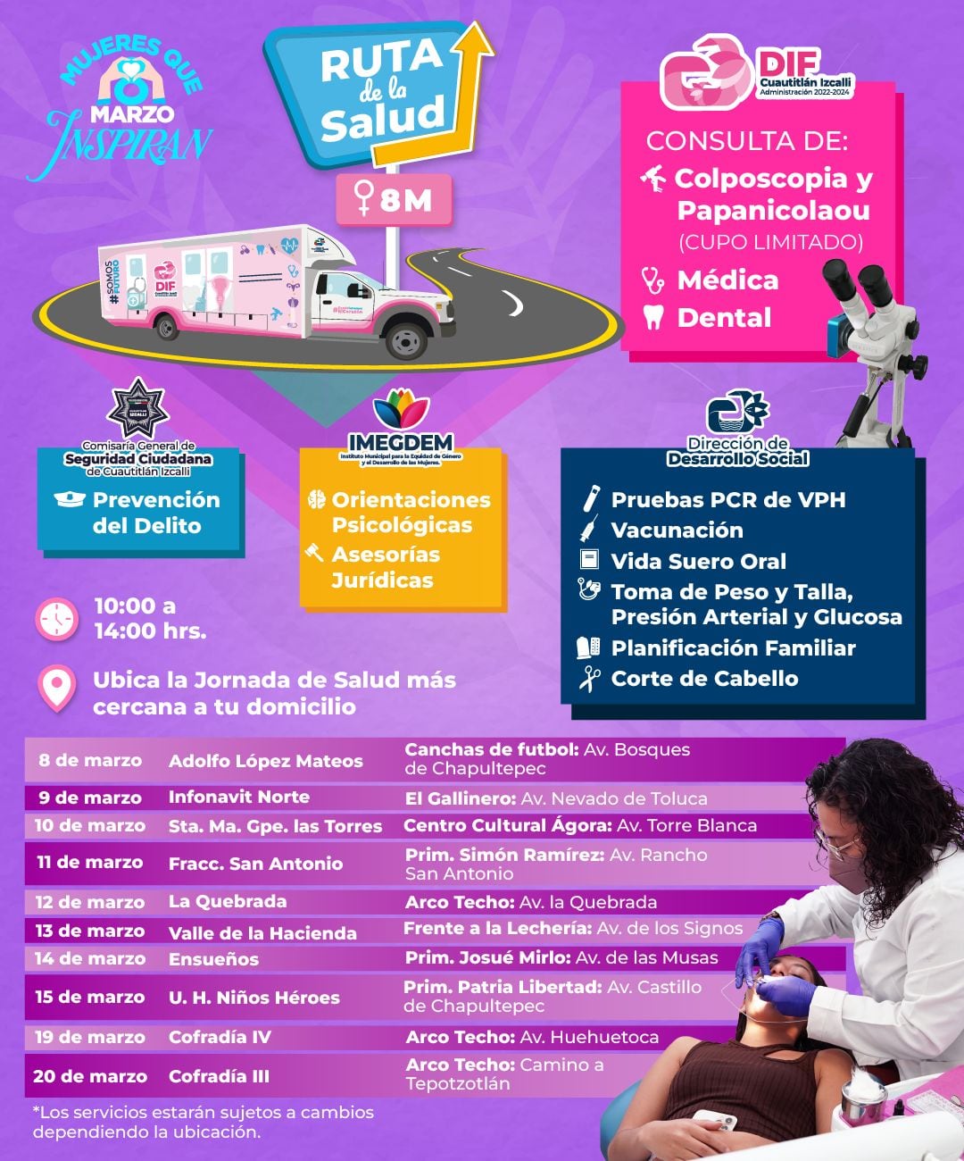 Por el Día Internacional de la Mujer, Karla Fiesco llevará a cabo "La Ruta de la Salud" en Cuautitlán Izcalli