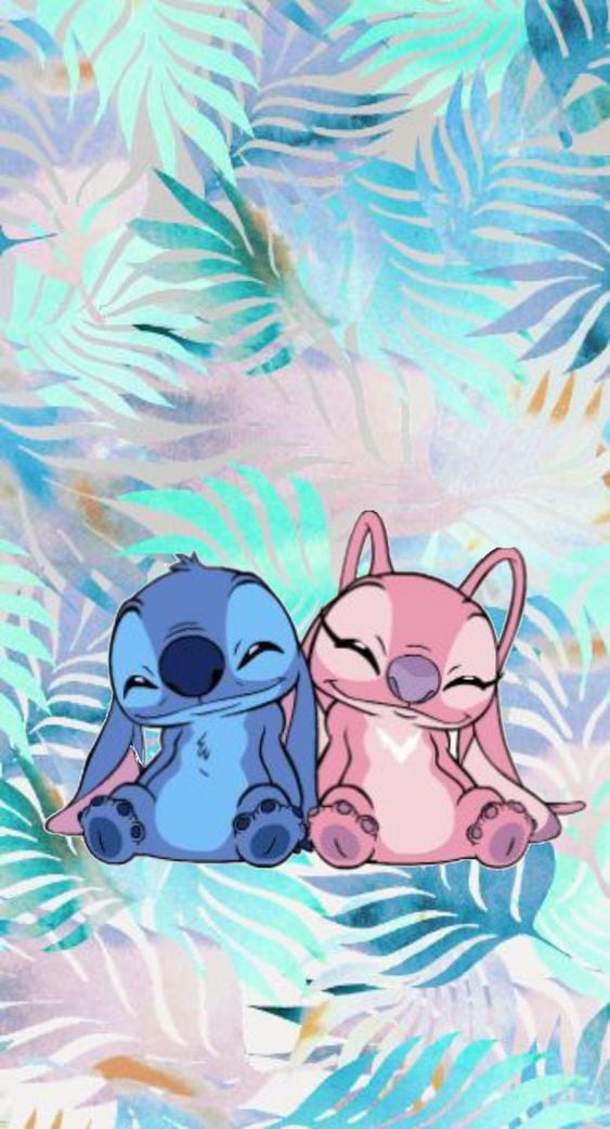 Fondo de pantalla de Stitch y su novia