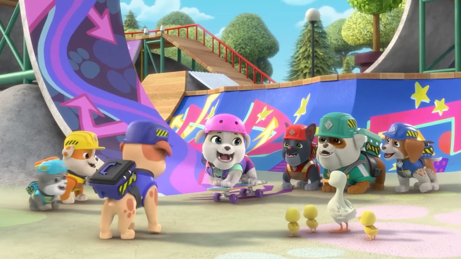 Rubble y su equipo practican deportes extremos