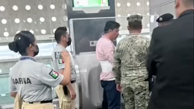 Presunto borracho en el AICM