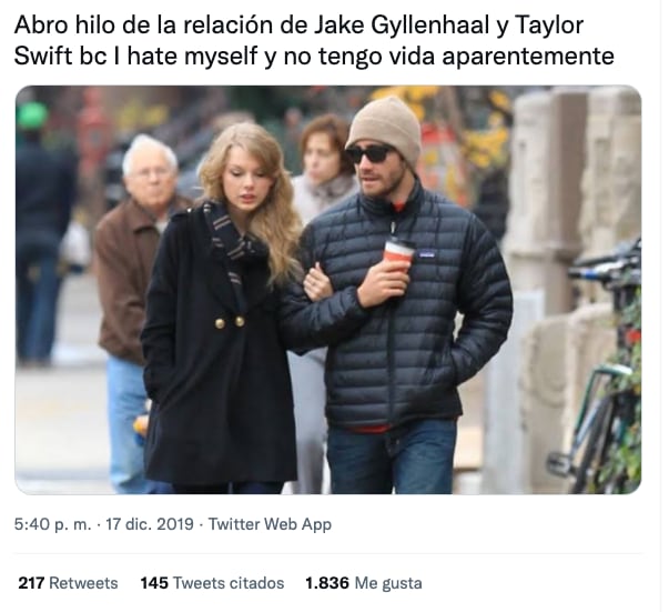 Teorías de los fans sobre que la canción 'All Too Well' de Taylor Swift es para Jake Gyllenhaal