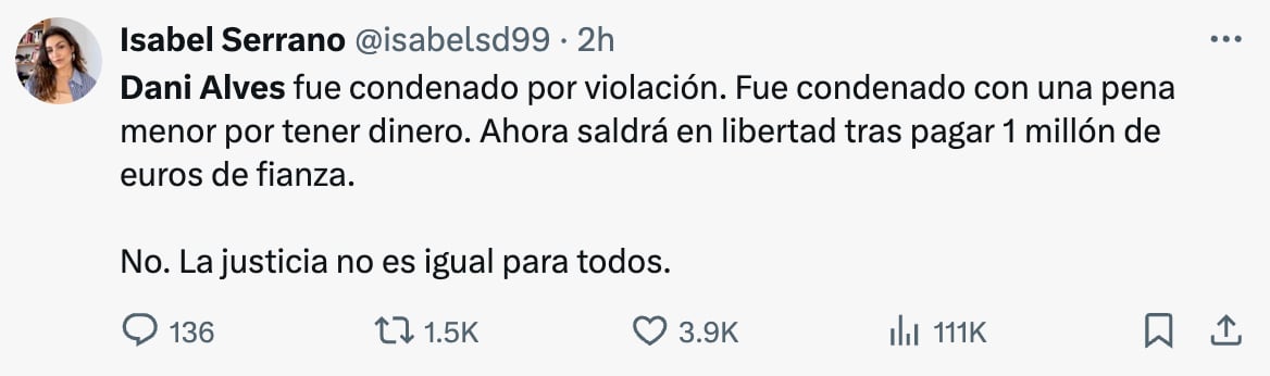 Comentarios sobre el caso de Dani Alves