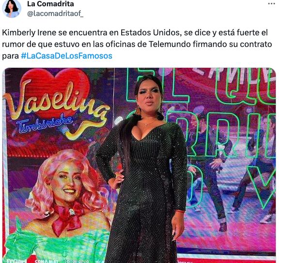 Kimberly La Más Preciosa anda en Telemundo y creen que es para firmar para La Casa de los Famosos México 2.