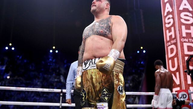 Andy Ruiz en su pelea vs Joshua