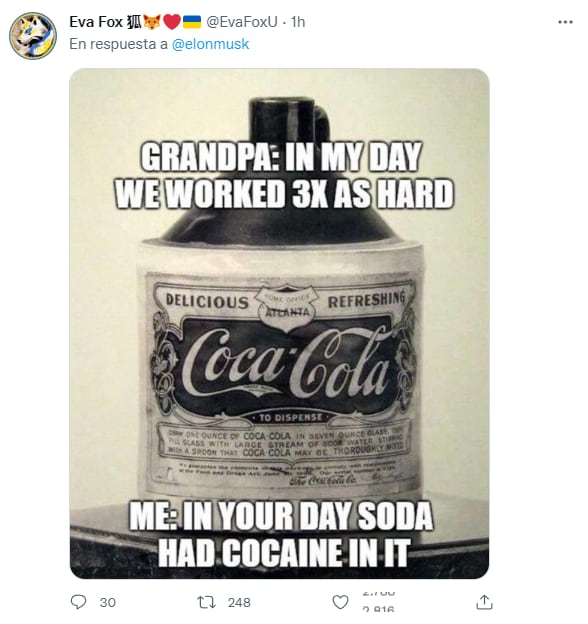 Memes al tuit de Elon Musk diciendo que compraría Coca-Cola