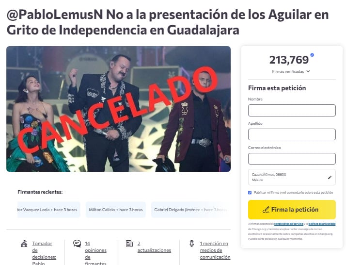 Jaliscienses se van contra Ángela Aguilar y el resto de la dinastía para el Grito de Independencia 2025