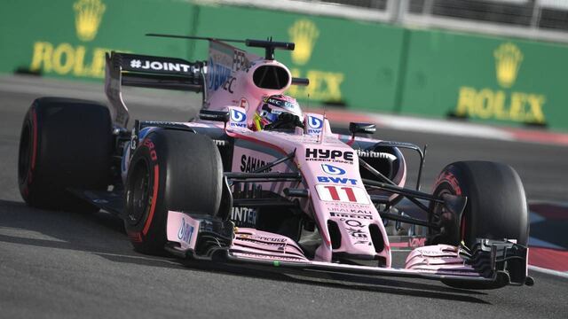 Sergió Pérez conduce su monoplaza.
