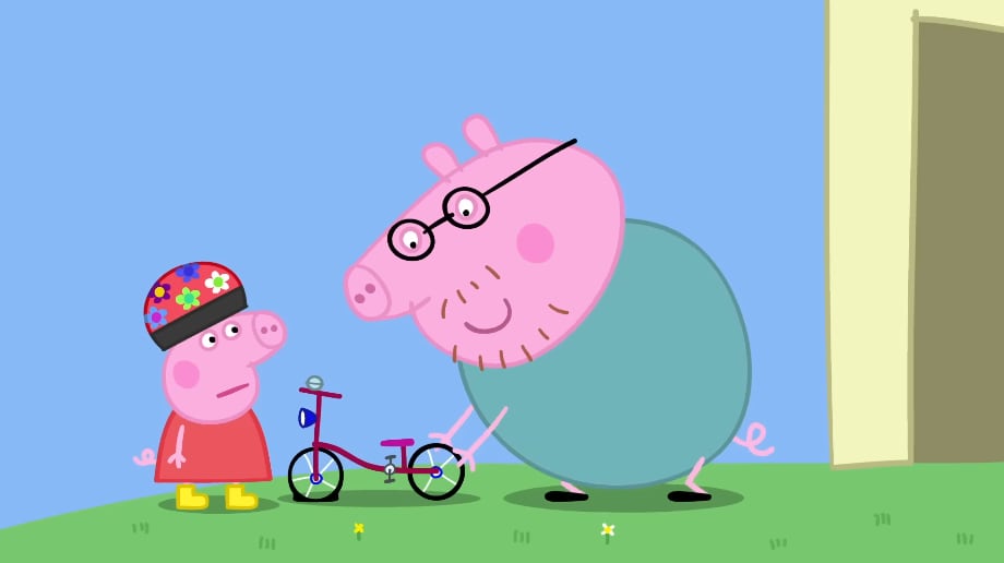 Peppa Pig por el Día de ir en bicicleta al trabajo