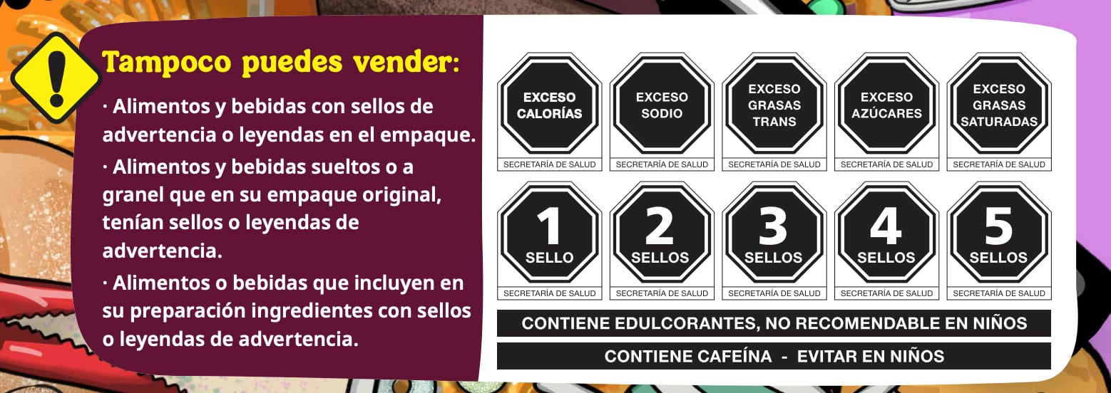 Manual para vender alimentos en escuelas de la SEP.