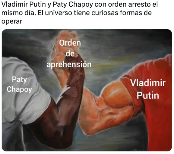 Memes comparan a Pati Chapoy y a Vladimir Putin por orden de arresto