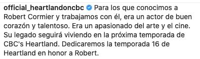 Producción de Hearltand sobre la muerte de Robert Cormier.