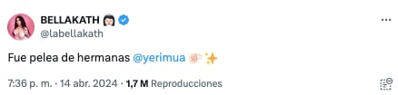 Bellakath se reconcilia con Yeri Mua