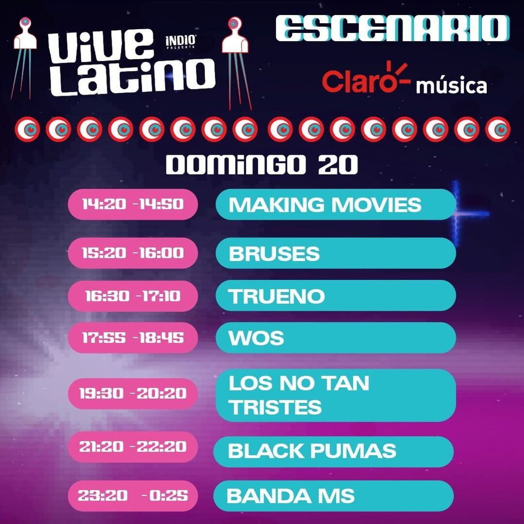 Horario Vive Latino 2022, domingo