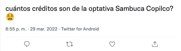 Tuit sobre Sambuca Copilco