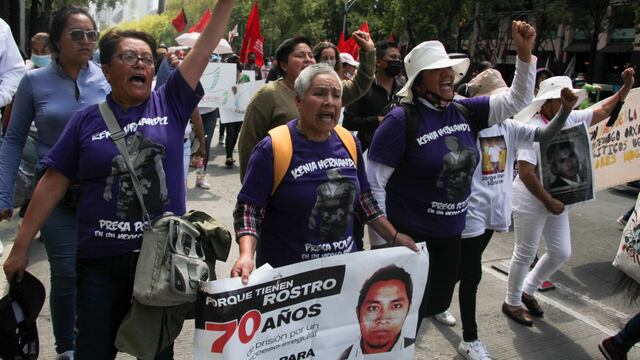 Marcha por la libertad de presos y presas políticas hacia la SCJN