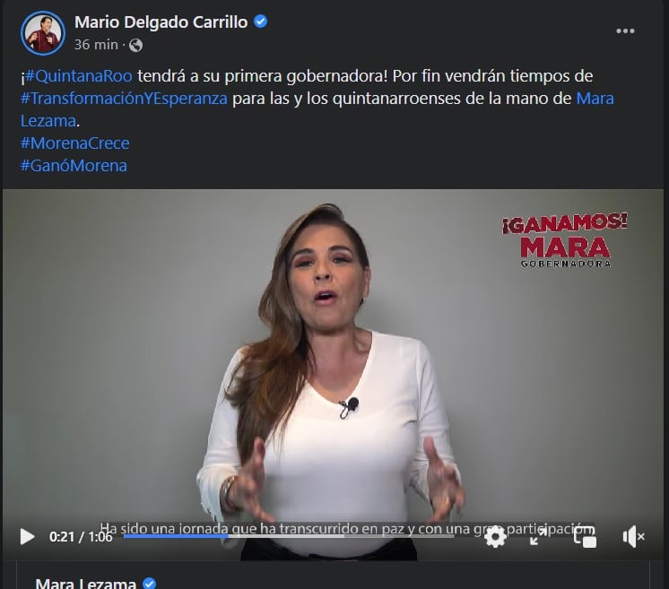 Mario Delgado dice que Quintana Roo va a tener su primera gobernadora