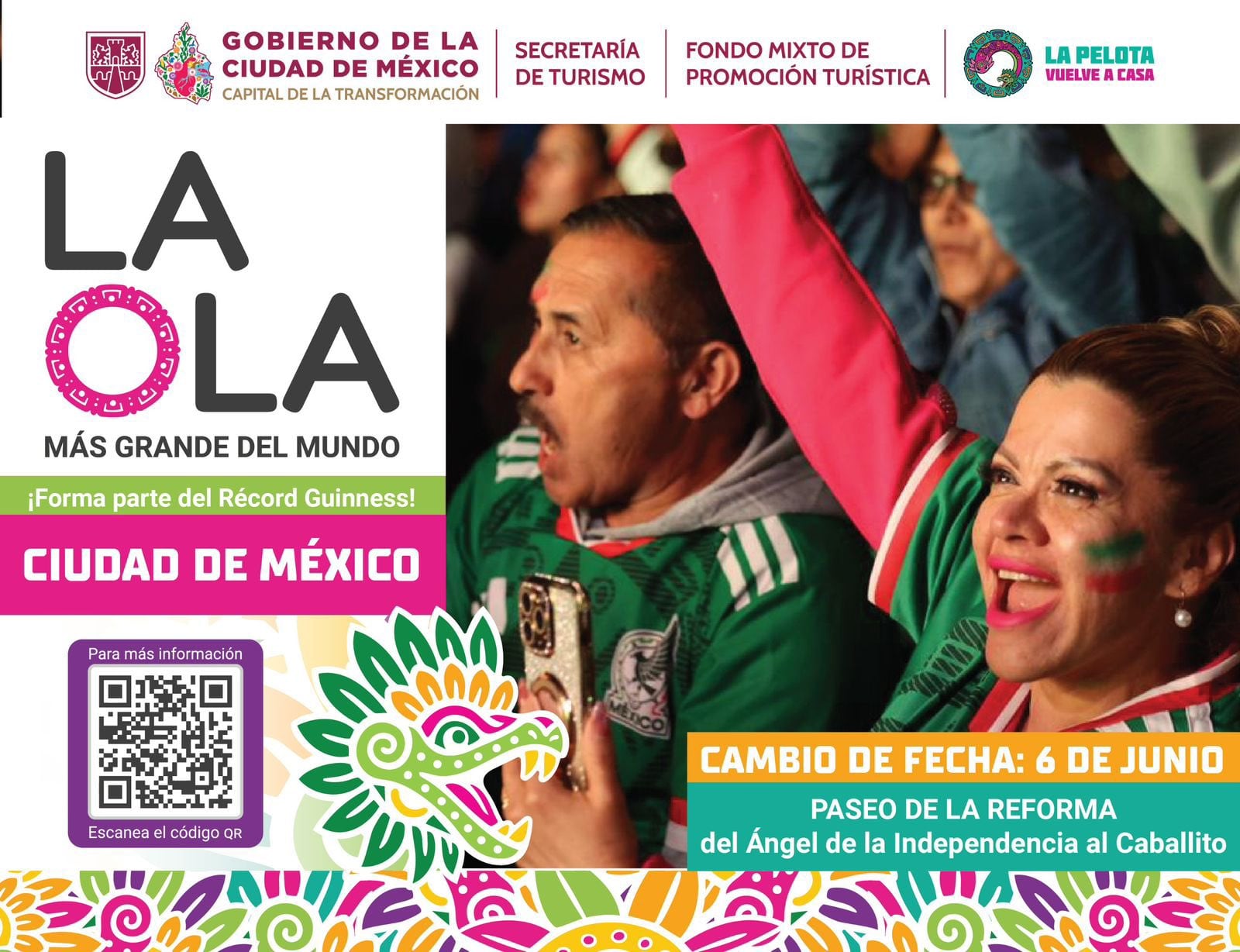 Clara Brugada fija fecha para la “Ola más grande del mundo” rumbo al Récord Guinness del Mundial 2026