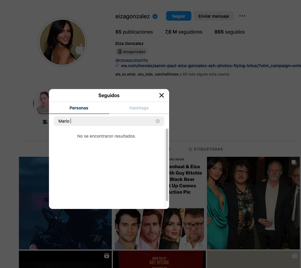 Eiza González ya no sigue en Instagram a Mario Casas.