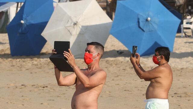 Vacacionistas en Acapulco