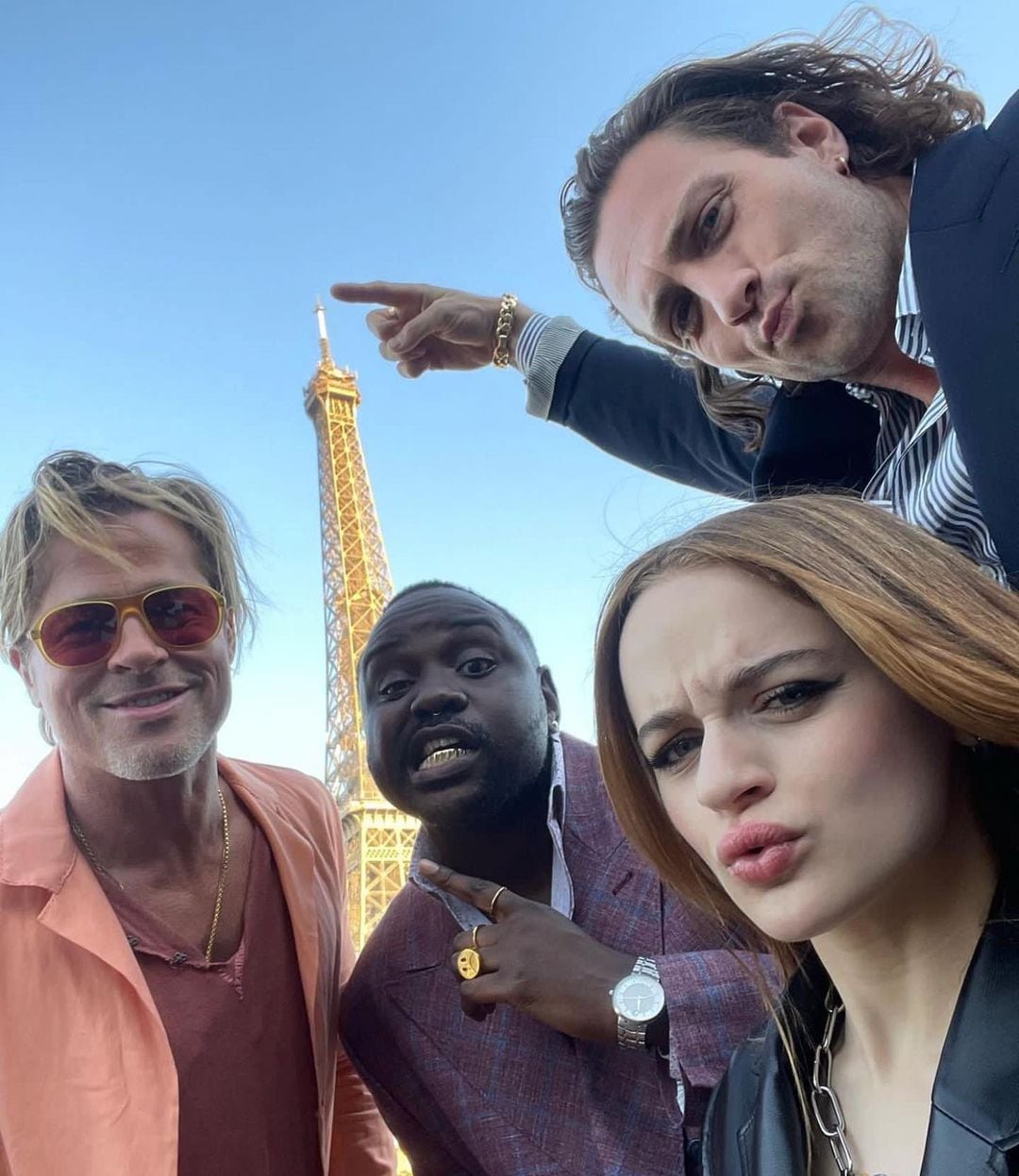 Aaron Taylor-Johnson y el cast de Tren Bala